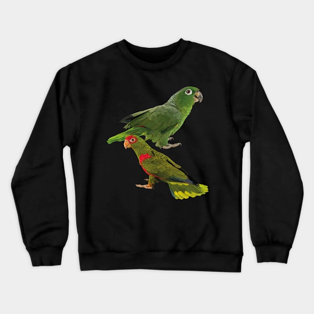 Parrots Crewneck Sweatshirt by obscurite